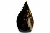 Polished Indonesian Blue Amber Flame #355801-1